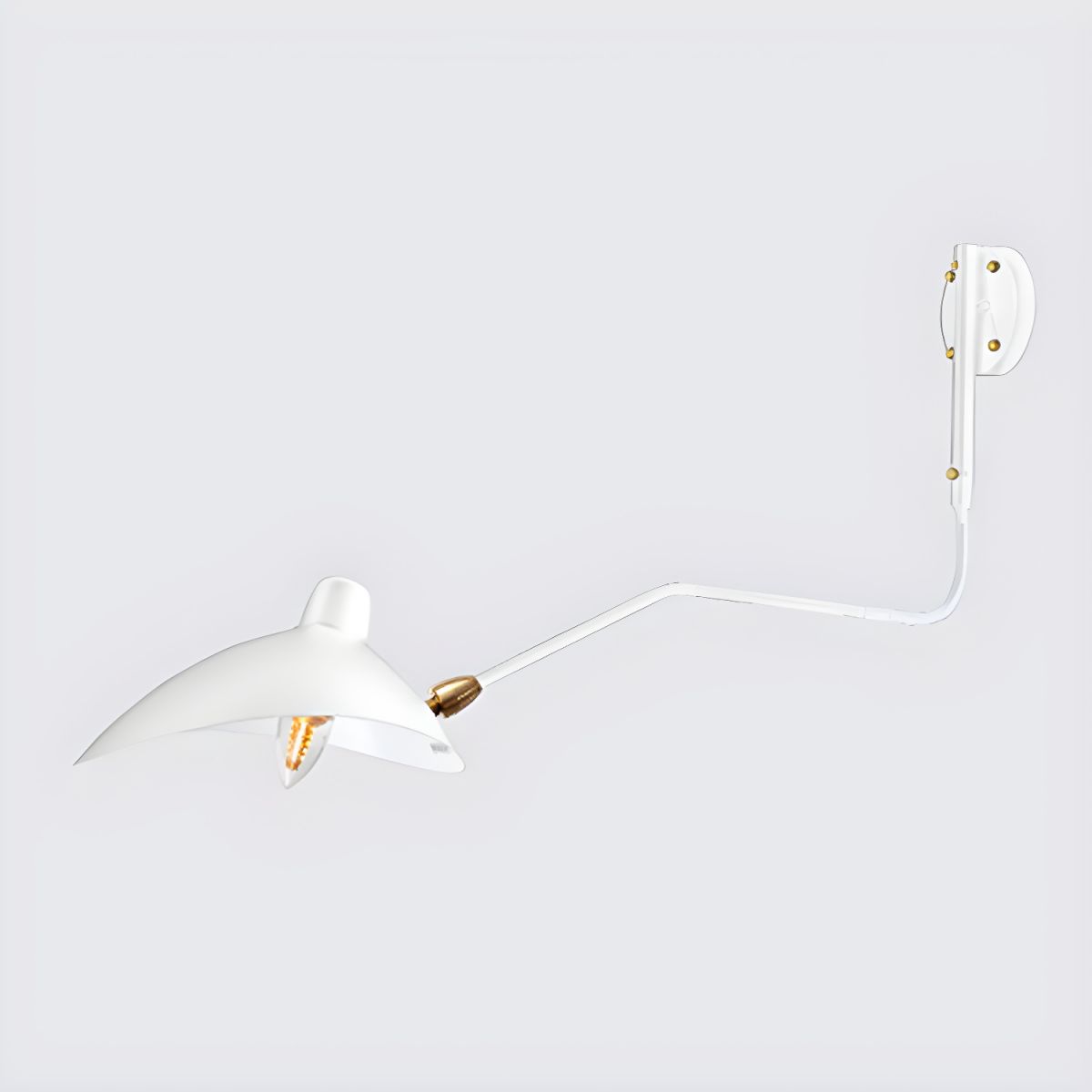 Modern Minimalist Nordic Wall Sconce with Adjustable Arm for Living Room, Study, Bedroom, and Reading White / 1 light Norenza