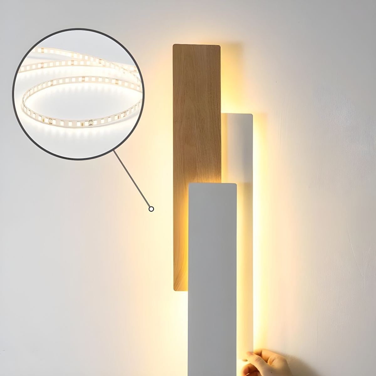 Modern Natural Wood Wall Sconce Norenza