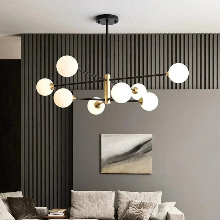 Modern Nordic Black Sputnik LED Chandelier for Home Decor Norenza