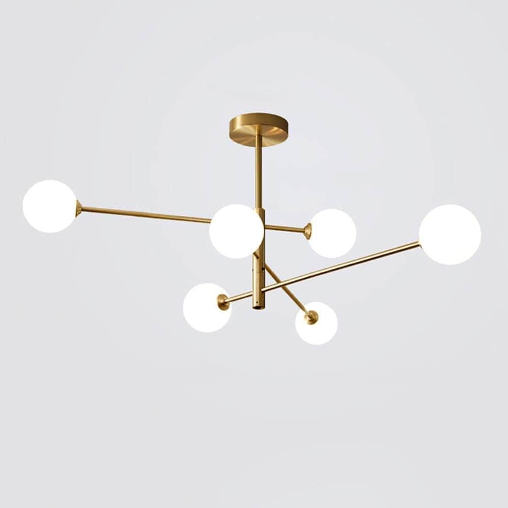 Modern Nordic Brass Glass Chandelier Lighting for Home Decor Norenza