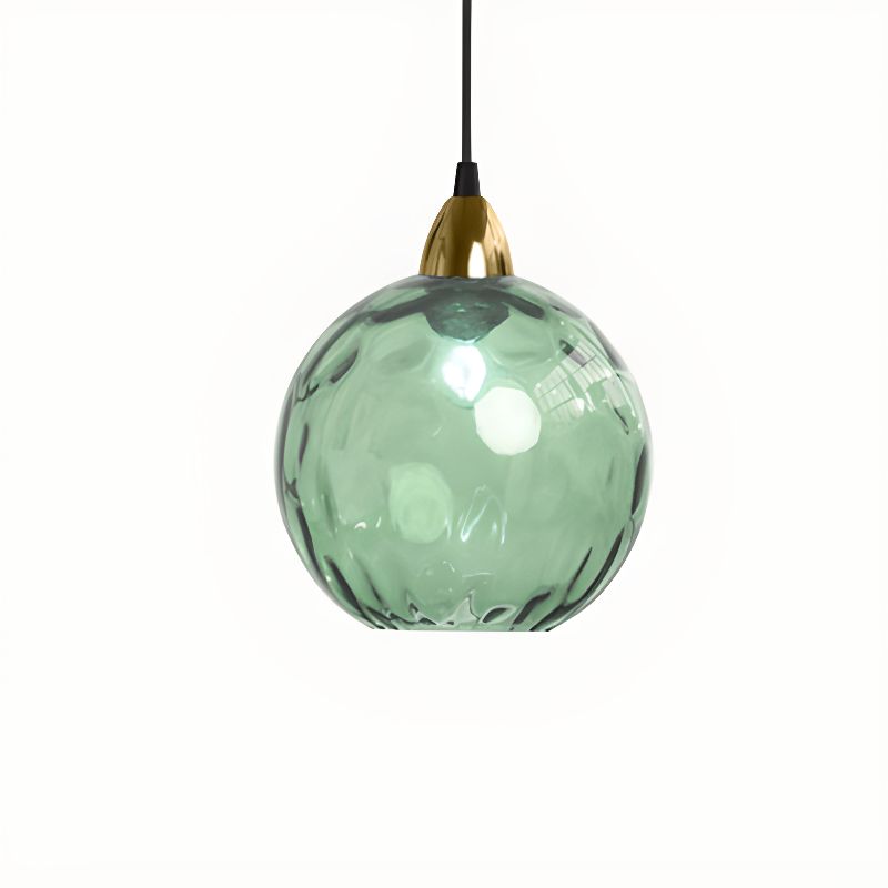 Modern Nordic Colored Glass Water Grain Pendant Light Green Norenza
