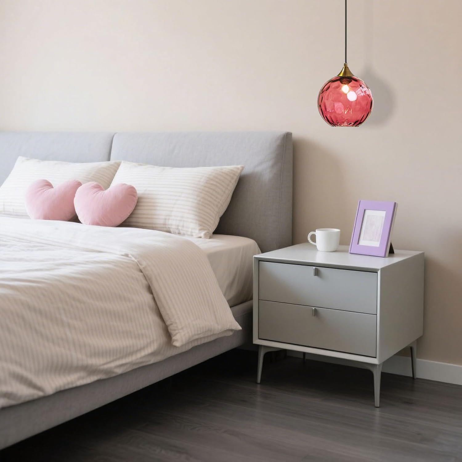 Modern Nordic Colored Glass Water Grain Pendant Light Norenza