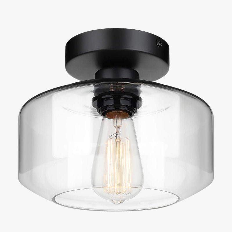 Modern Nordic Glass LED Ceiling Light for Home Decor Black Norenza