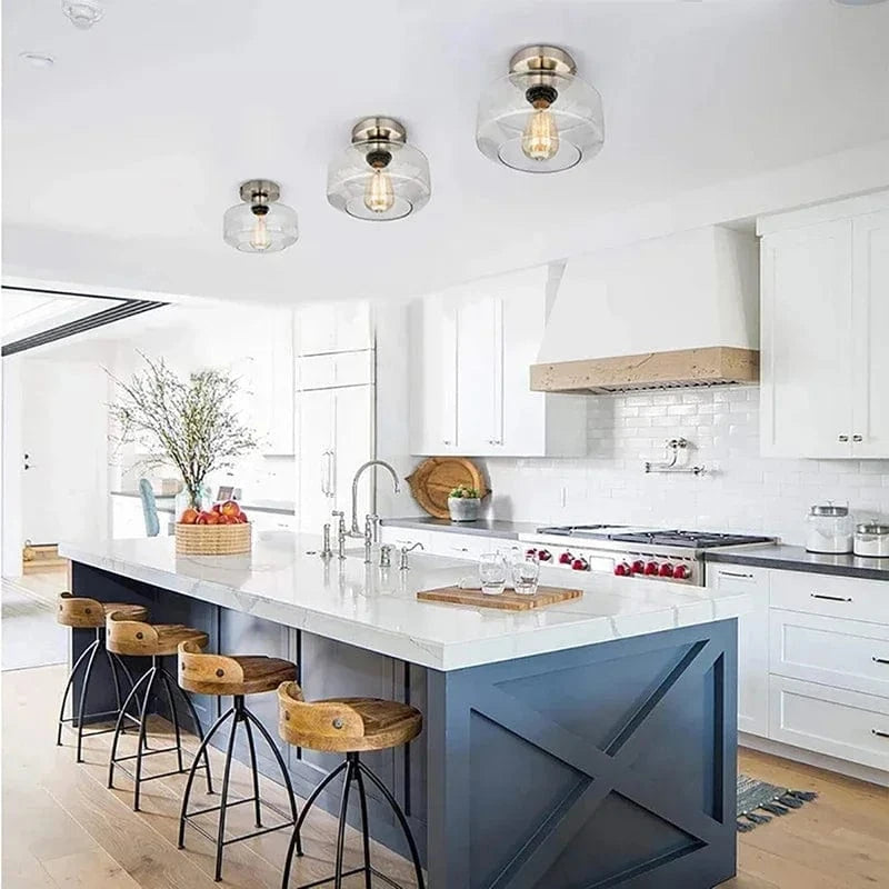 Modern Nordic Glass LED Ceiling Light for Home Decor Norenza