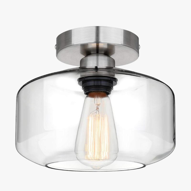 Modern Nordic Glass LED Ceiling Light for Home Decor Silver Norenza