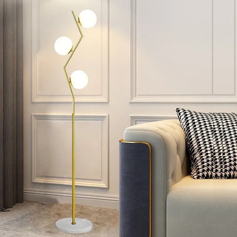 Modern Nordic LED Floor Lamp in Iron and Glass for Home Decor Norenza