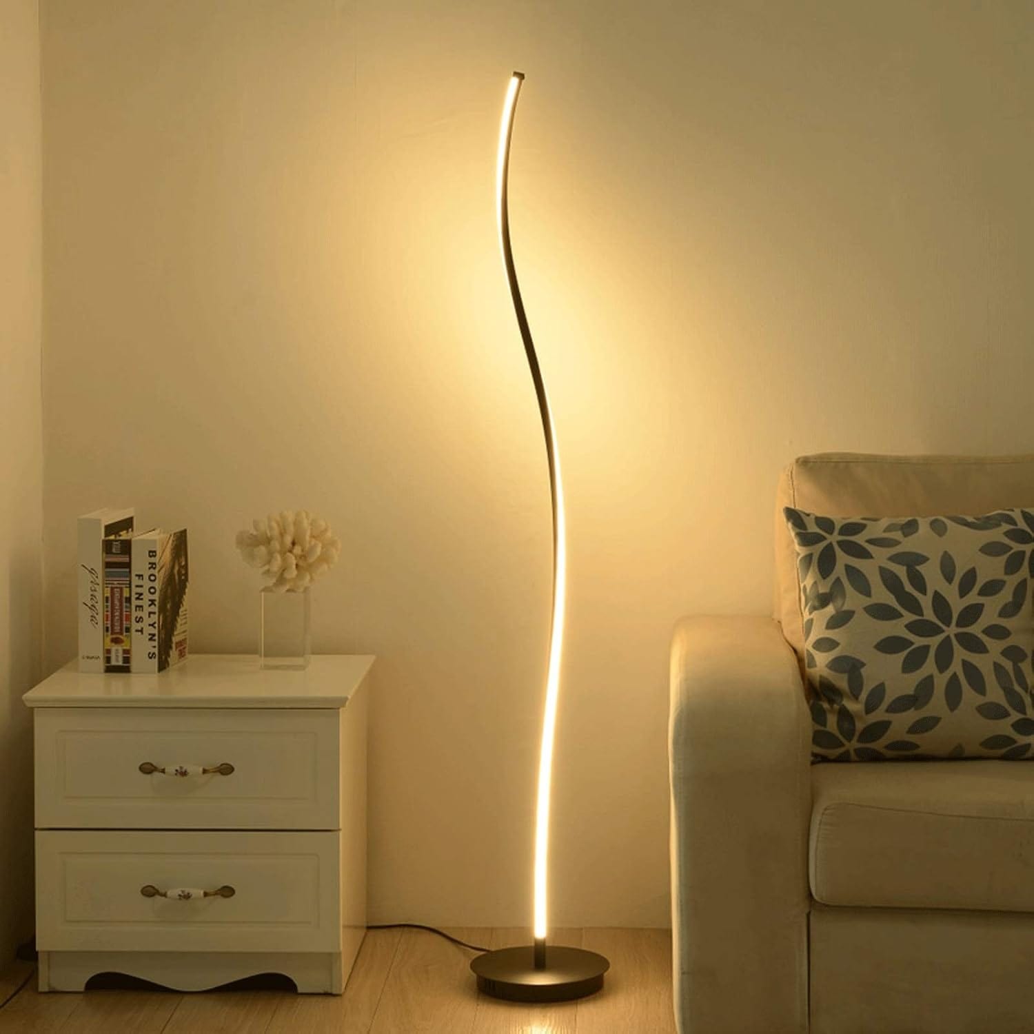 Modern Nordic LED Floor Lamp - Simple Silicone Design Black Norenza