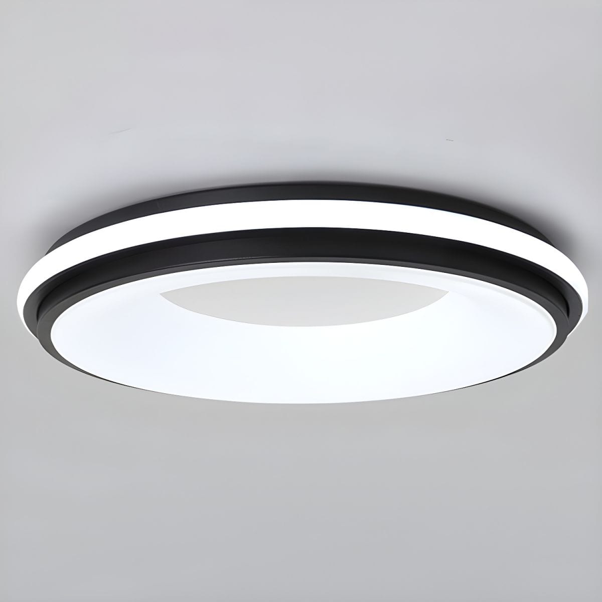 Modern Nordic LED Macaron Circular Ceiling Light for Kids Room & Living Room Black Norenza