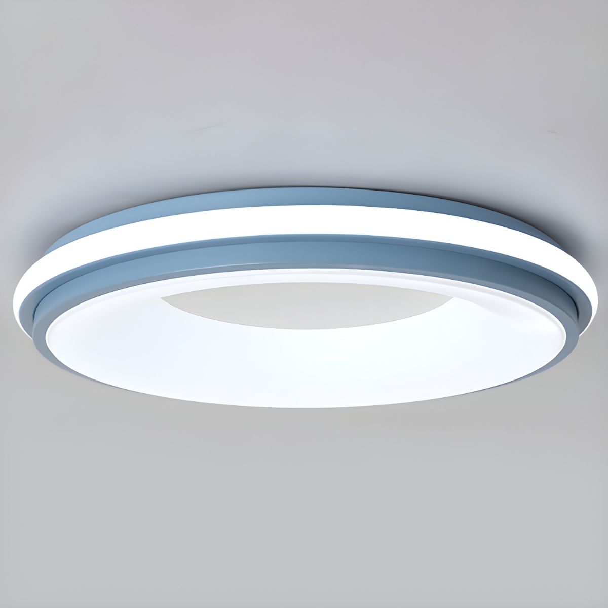 Modern Nordic LED Macaron Circular Ceiling Light for Kids Room & Living Room Blue Norenza