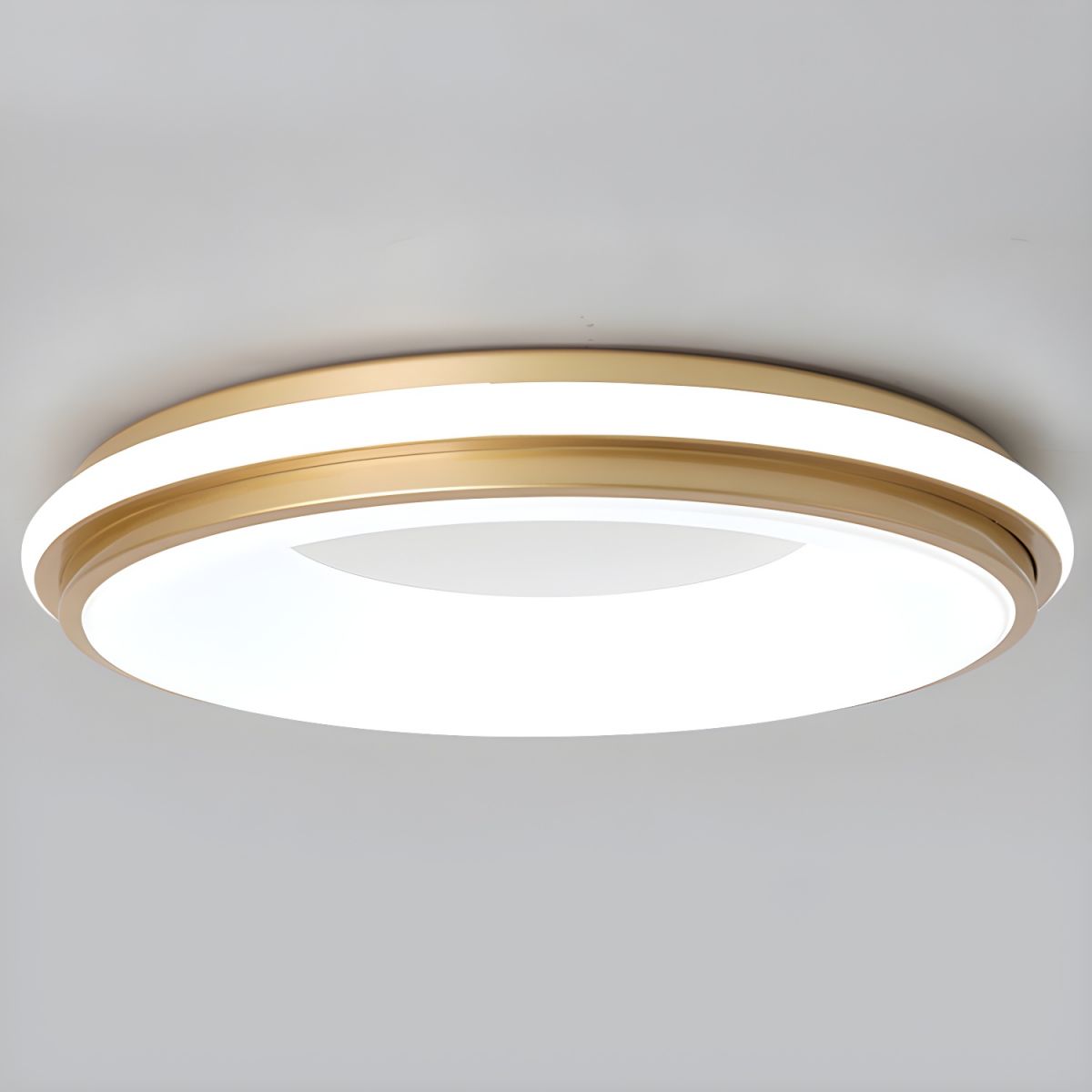 Modern Nordic LED Macaron Circular Ceiling Light for Kids Room & Living Room Gold Norenza