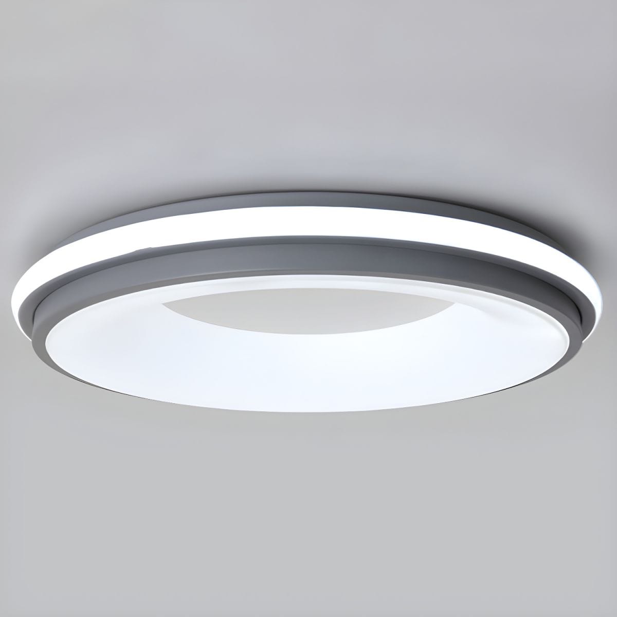 Modern Nordic LED Macaron Circular Ceiling Light for Kids Room & Living Room Gray Norenza