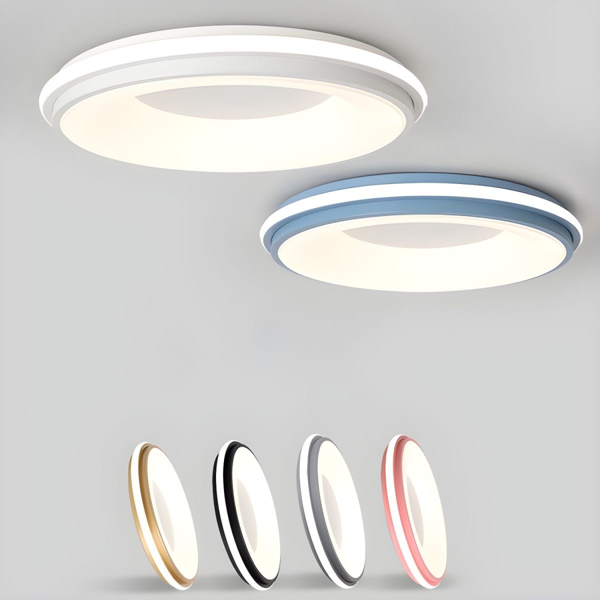 Modern Nordic LED Macaron Circular Ceiling Light for Kids Room & Living Room Norenza