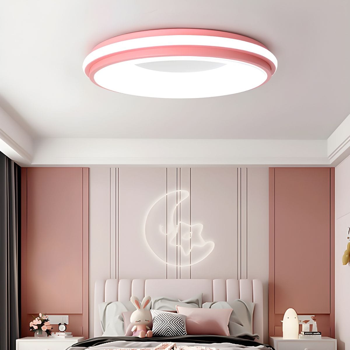 Modern Nordic LED Macaron Circular Ceiling Light for Kids Room & Living Room Norenza