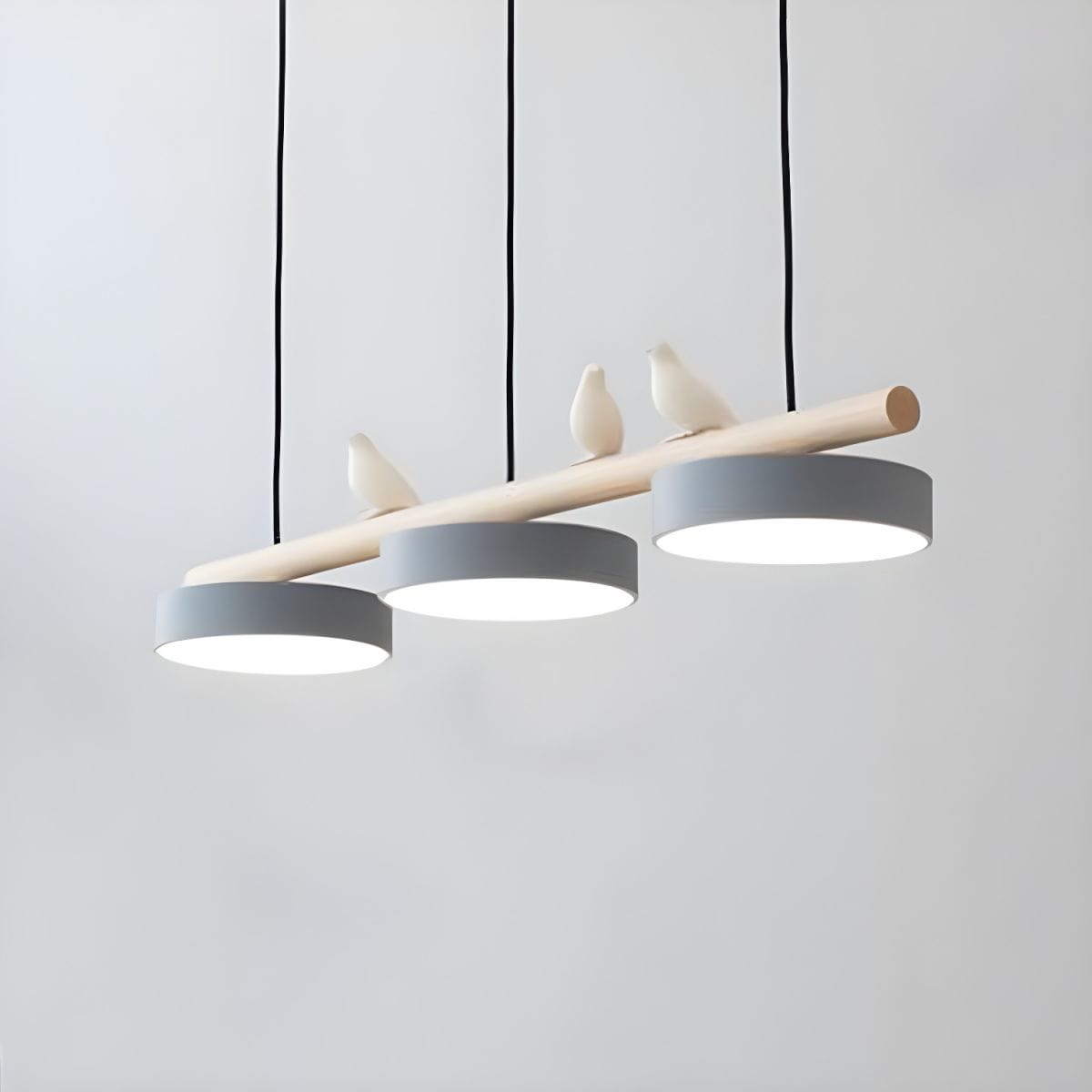 Modern Nordic LED Minimalist Bird Macaron Iron Decor Gray Norenza
