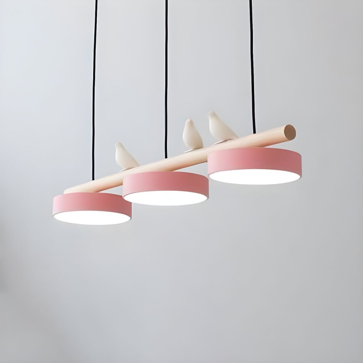 Modern Nordic LED Minimalist Bird Macaron Iron Decor Pink Norenza