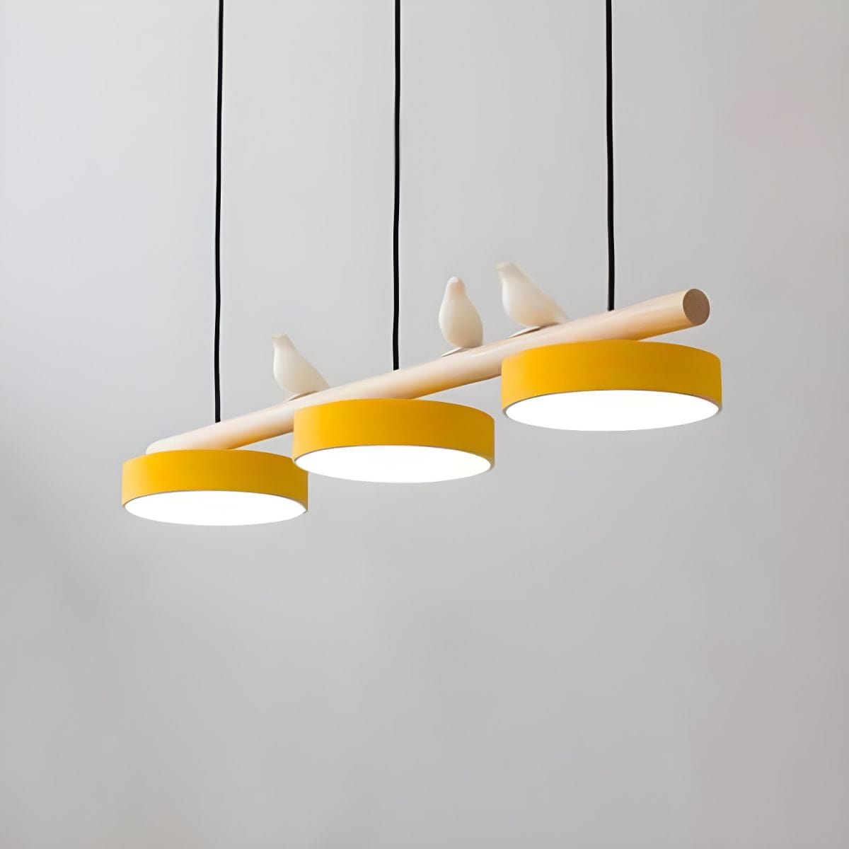 Modern Nordic LED Minimalist Bird Macaron Iron Decor Yellow Norenza
