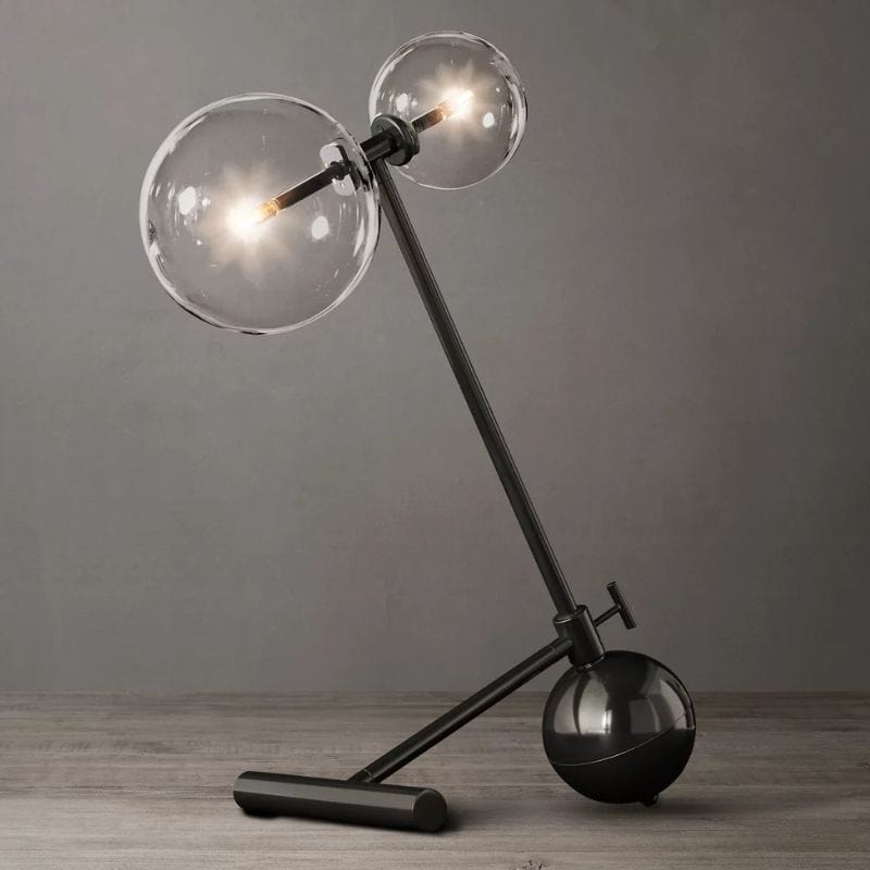 Modern Nordic Retro Glass Desk Lamp Black Norenza