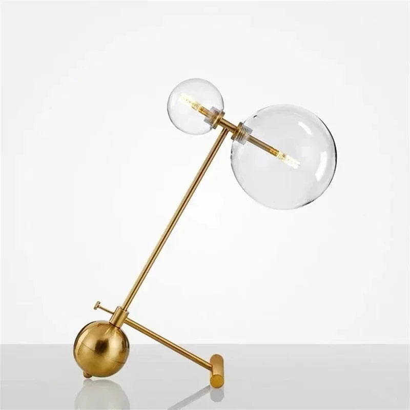 Modern Nordic Retro Glass Desk Lamp Gold Norenza
