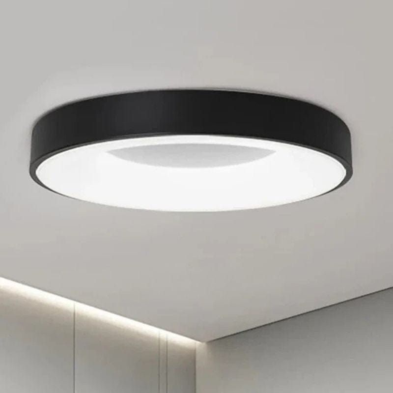 Modern Nordic Simple Circular LED Ceiling Light Black Norenza