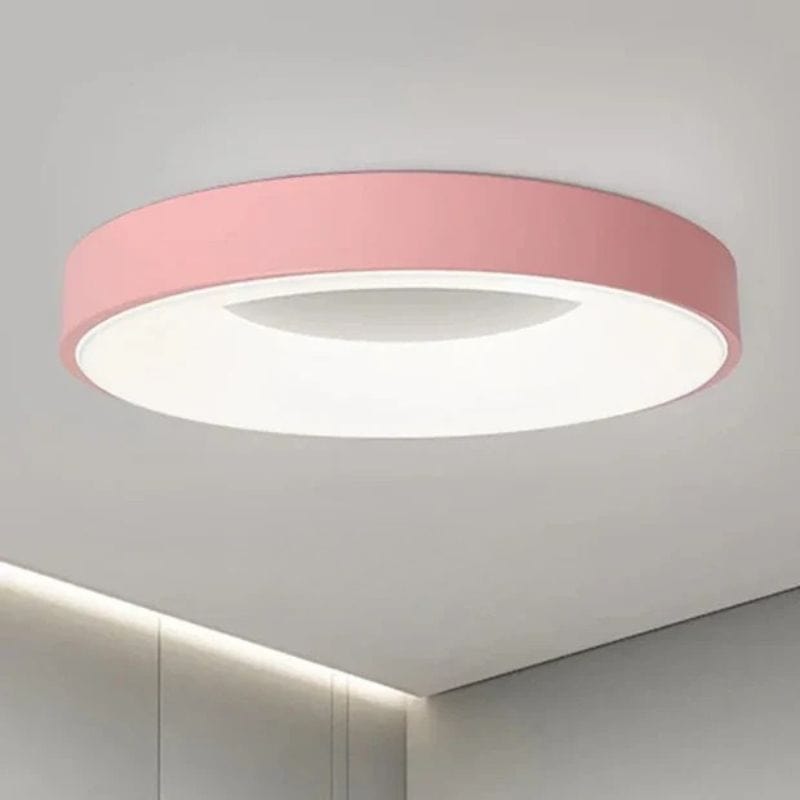 Modern Nordic Simple Circular LED Ceiling Light Pink Norenza