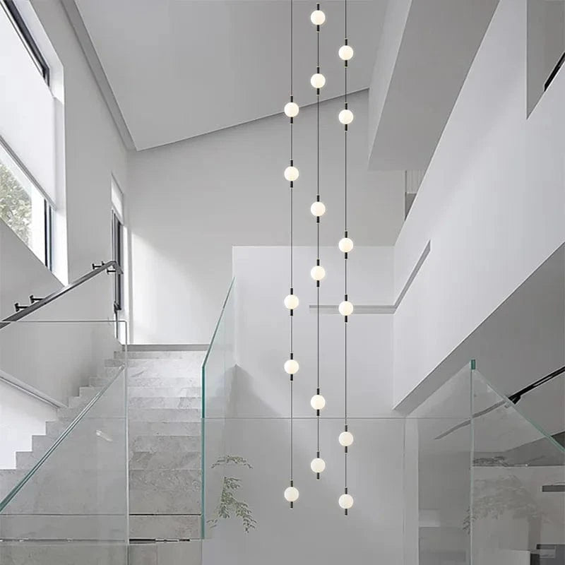Modern Nordic Villa Double Staircase Pendant Light 21 lights Norenza