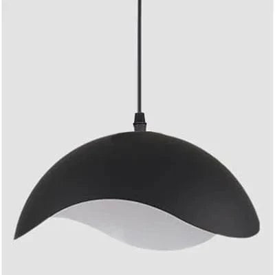 Modern Nordic Wood and Aluminum Pendant Light Black Norenza