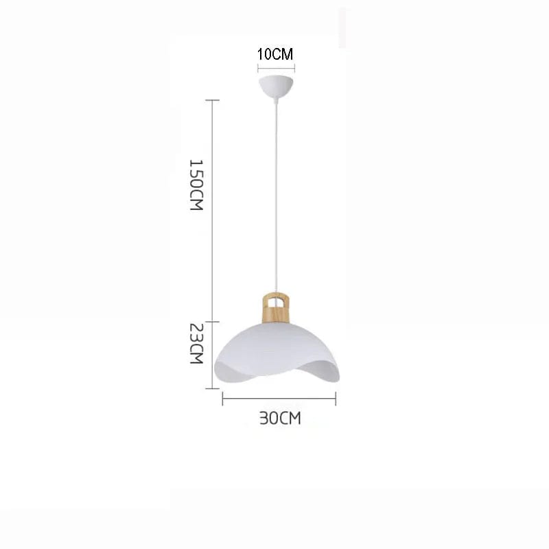 Modern Nordic Wood and Aluminum Pendant Light Norenza
