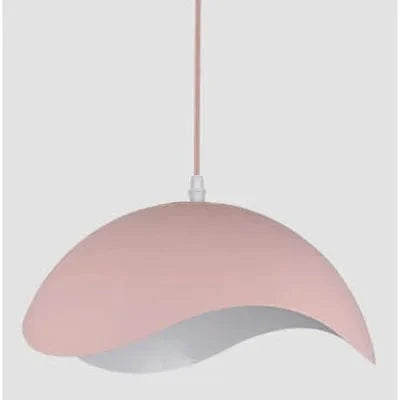 Modern Nordic Wood and Aluminum Pendant Light Pink Norenza