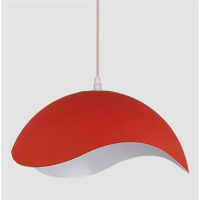 Modern Nordic Wood and Aluminum Pendant Light Red Norenza