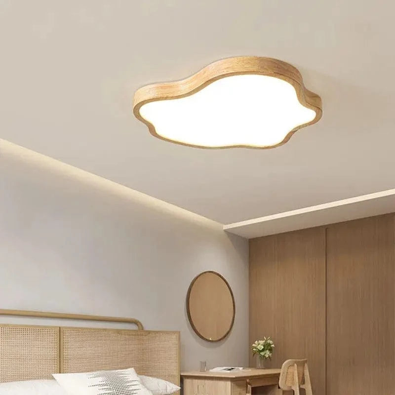 Modern Nordic Wood Cloud Shaped LED Ceiling Light Norenza