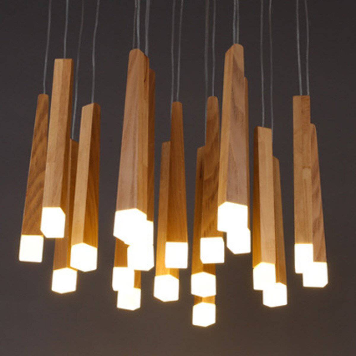Modern Nordic Wooden Long Bar Suspension Light Norenza