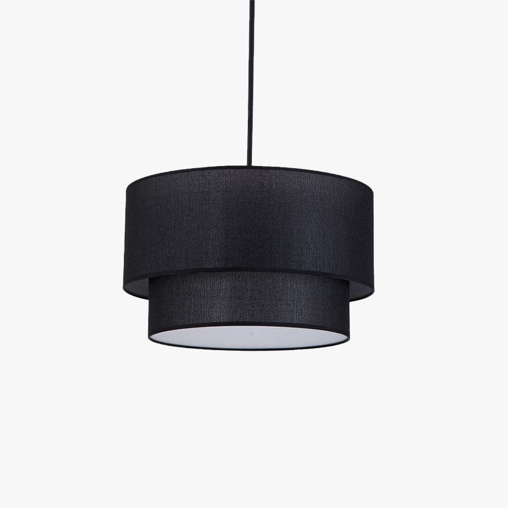 Modern Pastoral Linen Fabric Pendant Light Black Norenza
