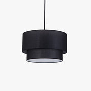 Modern Pastoral Linen Fabric Pendant Light Black Norenza