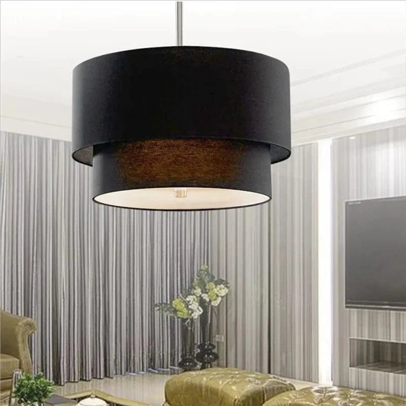 Modern Pastoral Linen Fabric Pendant Light Norenza