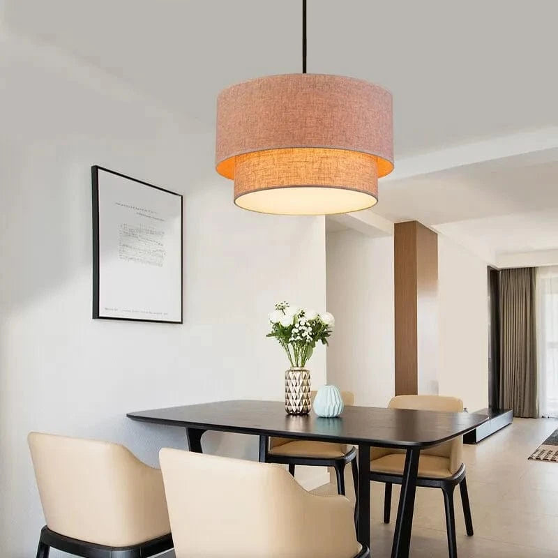 Modern Pastoral Linen Fabric Pendant Light Norenza