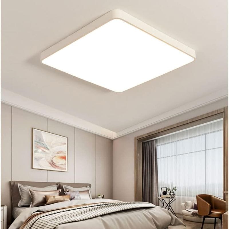 Modern Rectangle LED Ceiling Light White / 19.7" × 19.7" (50×50 cm) Norenza