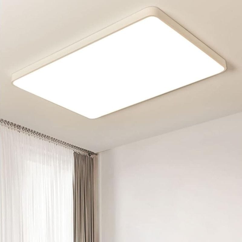 Modern Rectangle LED Ceiling Light White / 35.4" × 24.8" (90×63 cm) Norenza