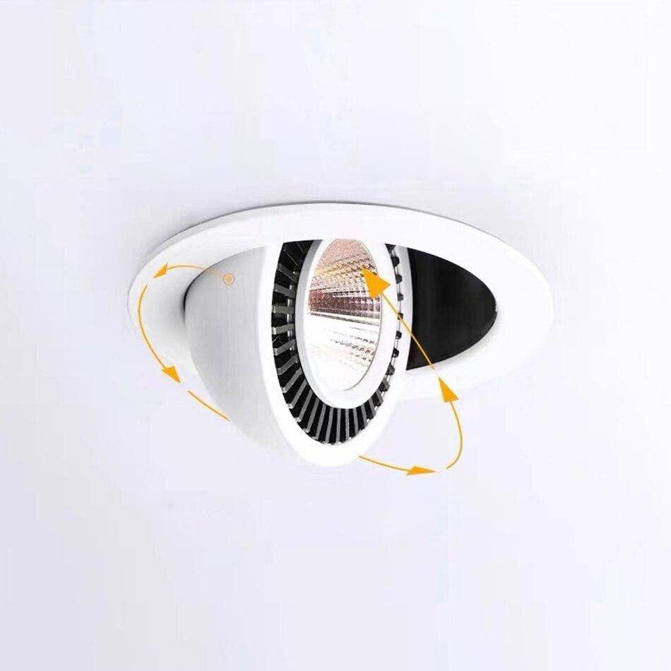 Modern Round Adjustable LED Recessed Spotlight Norenza