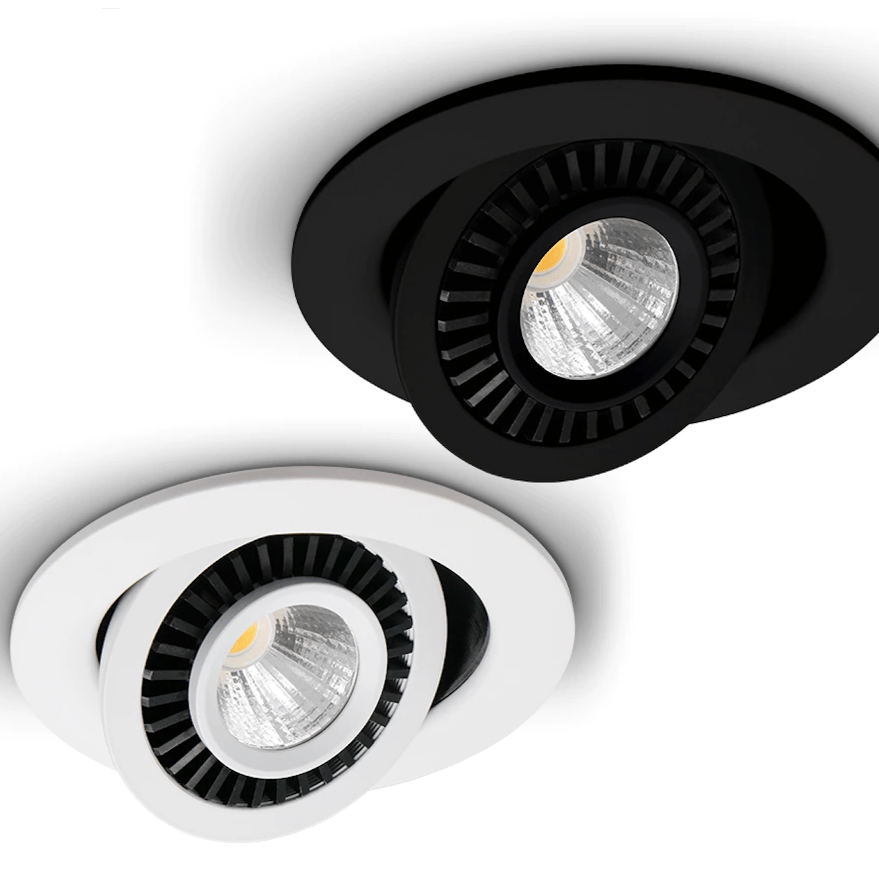Modern Round Adjustable LED Recessed Spotlight White Norenza
