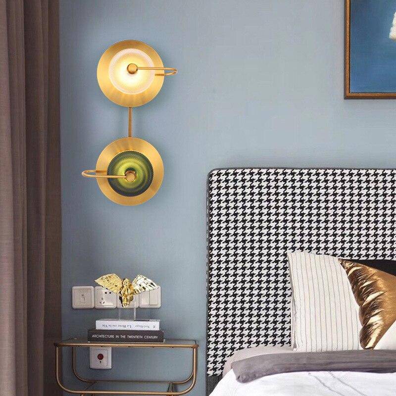 Modern Round Gold Metal LED Wall Sconce Light Norenza