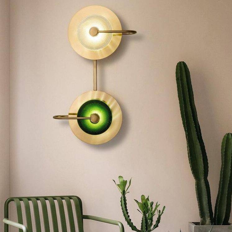 Modern Round Gold Metal LED Wall Sconce Light Norenza