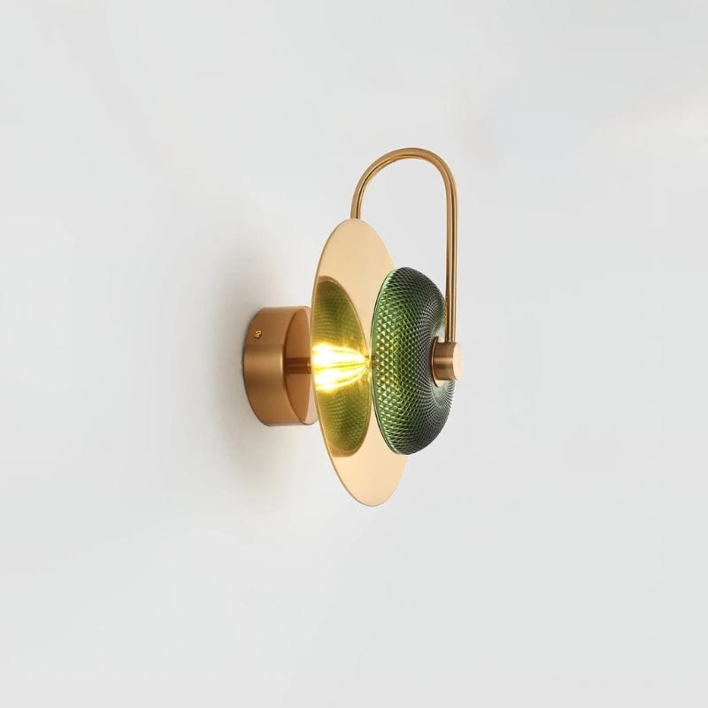 Modern Round Gold Metal LED Wall Sconce Light Norenza