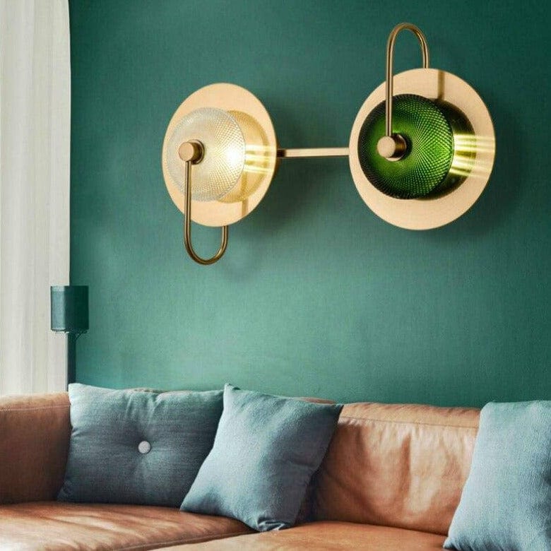 Modern Round Gold Metal LED Wall Sconce Light Norenza