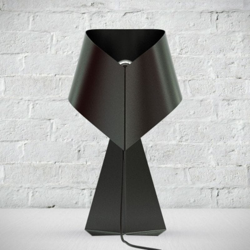 Modern Round LED Desk or Nightstand Lamp Black Norenza