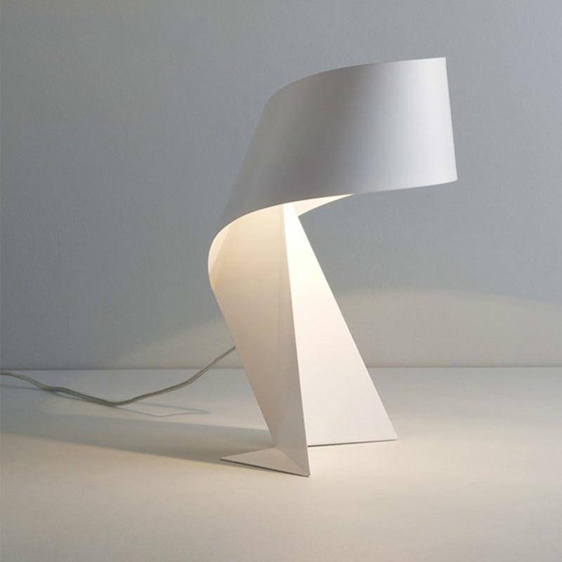 Modern Round LED Desk or Nightstand Lamp White Norenza