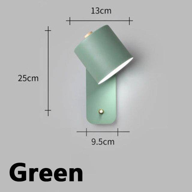 Modern Round LED Wall Sconce in Metal and Wood - Nordic Design Norenza