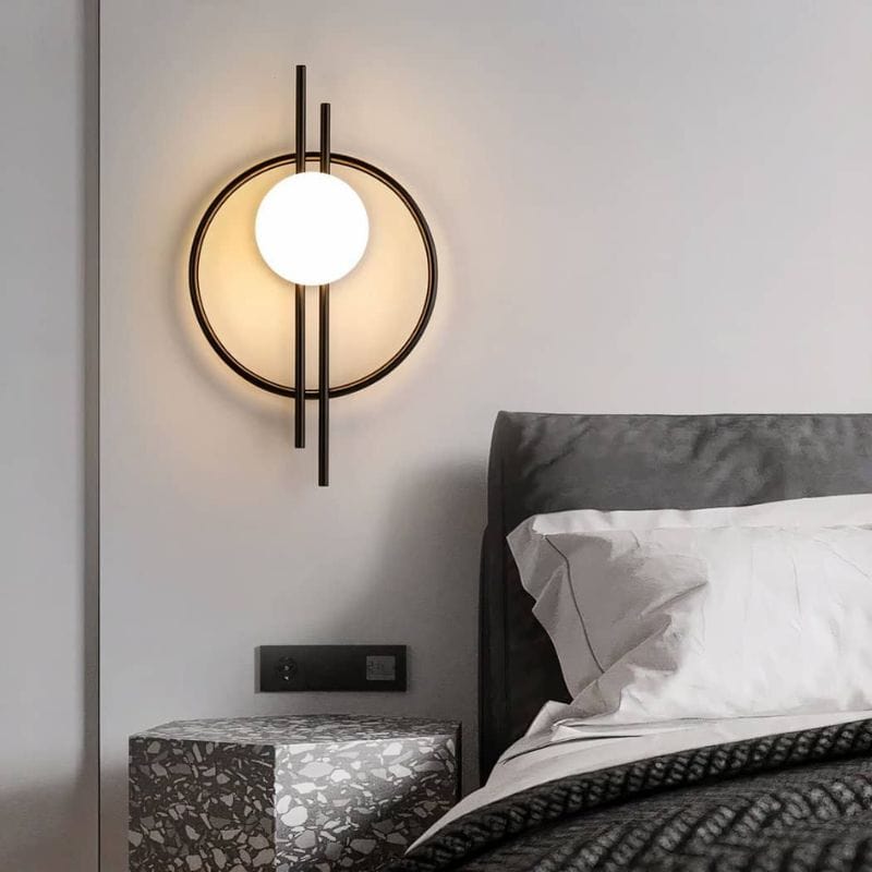 Modern Round Metal Wall Sconce Harlow Norenza