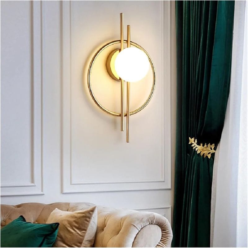 Modern Round Metal Wall Sconce Harlow Norenza