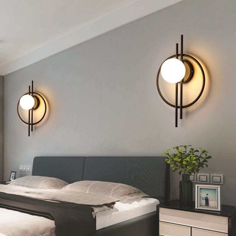 Modern Round Metal Wall Sconce Harlow Norenza
