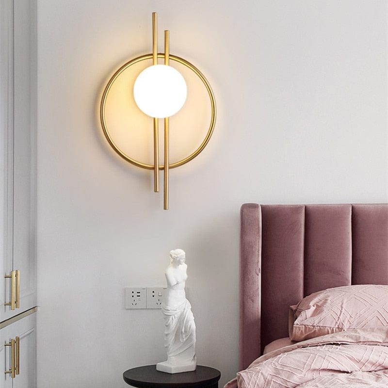 Modern Round Metal Wall Sconce Harlow Norenza